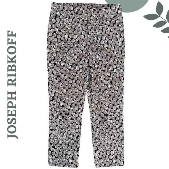 Joseph Ribkoff Printed High-rise Pants Style 211290 | Navy White | Size 14 - Picture 3 of 8